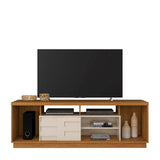 Rack Adria Cafe y Blanco 182 cm con Una Puerta - Muebles para TV | Bylmo