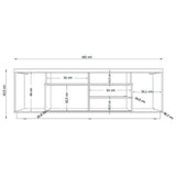 Rack Adria Cafe y Blanco 182 cm con Una Puerta - Muebles para TV | Bylmo