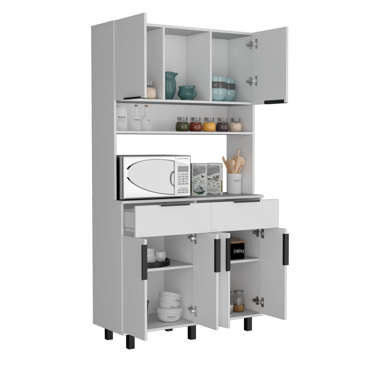 Alacena Oshawa 2m Blanco Diseño moderno fácil armado