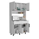 Alacena Oshawa 2m Blanco Diseño moderno fácil armado
