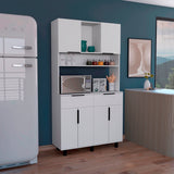 Alacena Oshawa 2m Blanco Diseño moderno fácil armado
