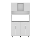 Alacena Oshawa 2m Blanco Diseño moderno fácil armado