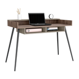 Escritorio Marlow Coñac 124x55x82.7cm MDP Patas Metálicas