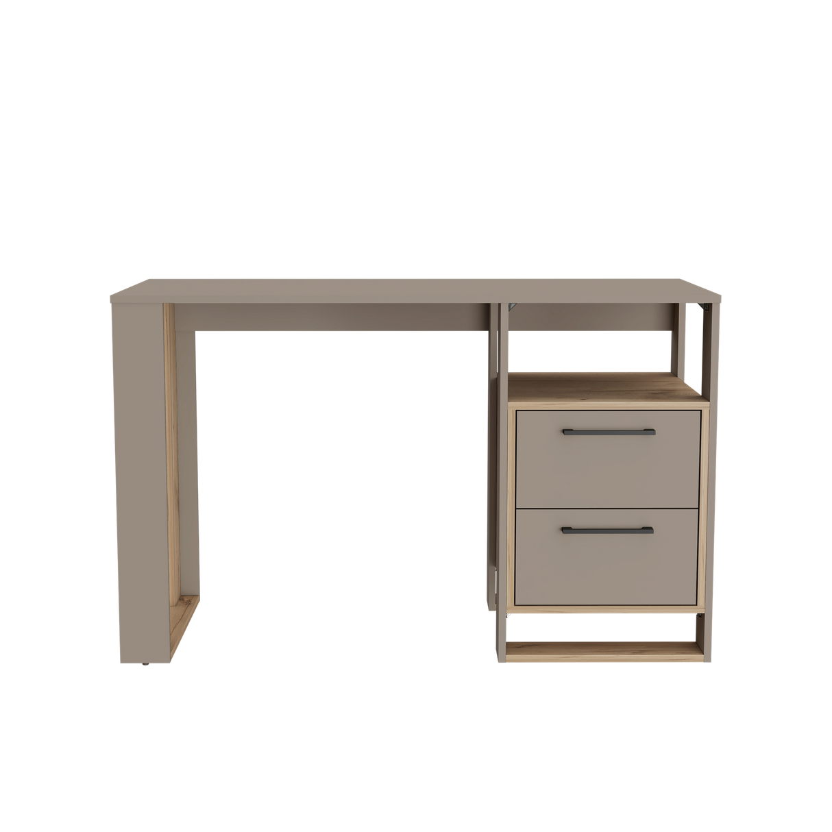 Escritorio Verlot 120x52cm 2 cajones color Taupe cent. de computo