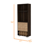Bar Esquinero Fraktal Habano 65.8x180cm Moderno