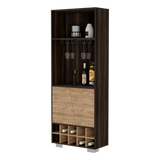 Bar Esquinero Fraktal Habano 65.8x180cm Moderno