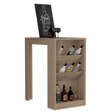 Mesa Bar Syrah Con Entrepaños Inclinados 58x91 Cm Color Rovere Moderna