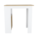 Isla de Cocina Stirling 59x92 Blanco Macadamia Moderna