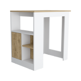 Isla de Cocina Stirling 59x92 Blanco Macadamia Moderna