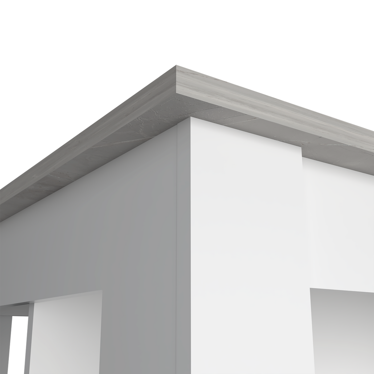 Isla de Cocina Cala 70x103 Blanco Ibiza con 2 Estantes