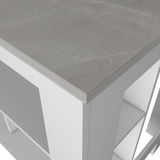 Isla de Cocina Cala 70x103 Blanco Ibiza con 2 Estantes