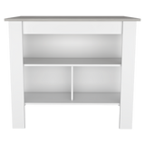 Isla de Cocina Cala 70x103 Blanco Ibiza con 2 Estantes