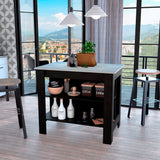 Isla de Cocina Cala 70x103 Wengue Ibiza 2 Entrepaños Moderna