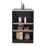 Isla de Cocina Potree Moderno 3 Entrepaños Wengue 59x91.3cm