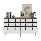 Cómoda Huna 6 cajones 35x75 cm Macadamia Amplio Almacenamiento - Cajoneras y Comodas | Bylmo