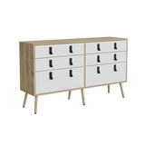 Cómoda Huna 6 cajones 35x75 cm Macadamia Amplio Almacenamiento - Cajoneras y Comodas | Bylmo