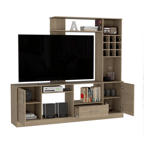 Centro de Entretenimiento Beijing Rovere 1 Cajón para TV 60 Pulgadas - Muebles de TV | Bylmo