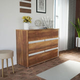Cómoda Gaia 6 cajones 120.9x85.3 Caramelo Moderna