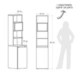 Biblioteca Space Duna 40X180 Moderno