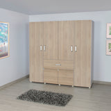Closet Bonn Moderno 180x49.8 Blanco con 6 Puertas y 2 Cajones