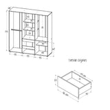 Closet Eli Organizador 170cmx180cm Niebla con 7 Entrepaños - Closets | Bylmo