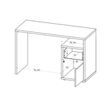 Escritorio Adda 120x50 Blanco Moderno con 1 Cajón
