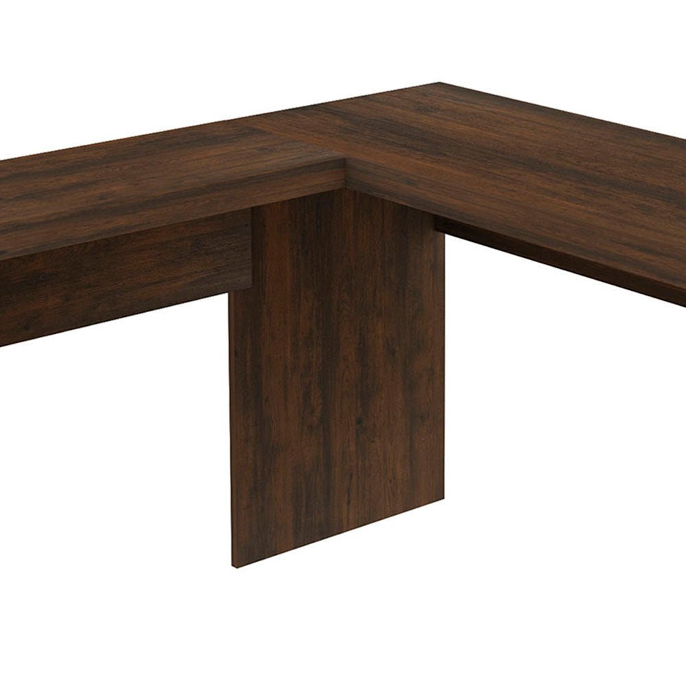 Escritorio en L Athenas Cafe 135 cm con Cajones - Escritorios y Archivadores | Bylmo