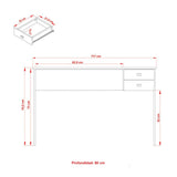 Escritorio Munich Negro 117x74.5cm Con Dos Cajones - Escritorios y Archivadores | Bylmo