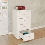 Cómoda Ferrara Blanco 38 cm con Cuatro Cajones - Cajoneras | Bylmo