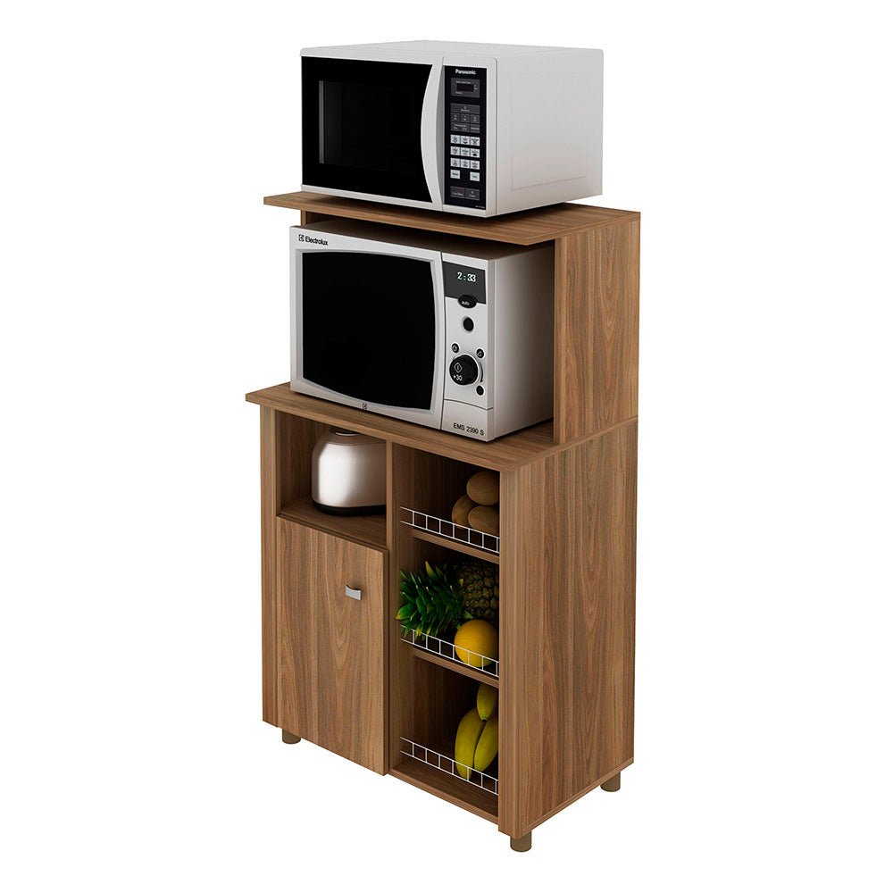 Mueble Auxiliar Burgos Cafe 68 cm con Una Puerta y Entrepaños - Muebles Organizadores | Bylmo