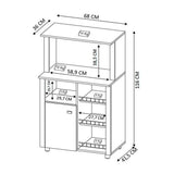 Mueble Auxiliar Burgos Cafe 68 cm con Una Puerta y Entrepaños - Muebles Organizadores | Bylmo