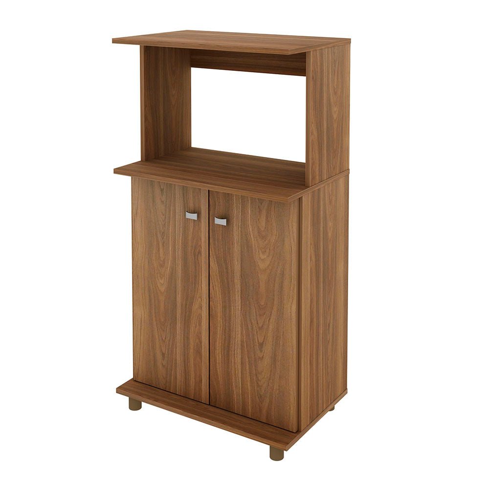Mueble Auxiliar Almería Cafe 61 cm con Dos Puertas y Entrepaño - Muebles Organizadores | Bylmo