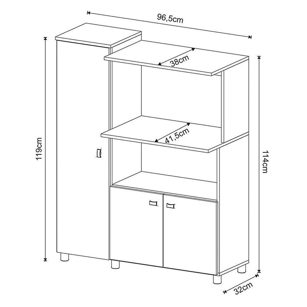 Mueble Auxiliar Segovia Cafe - Muebles Organizadores | Bylmo