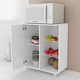 Mueble Auxiliar Praga Blanco 61 cm con Una Puerta y Canasta - Muebles Organizadores | Bylmo