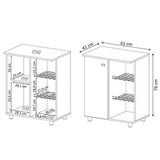 Mueble Auxiliar Praga Blanco 61 cm con Una Puerta y Canasta - Muebles Organizadores | Bylmo