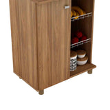 Mueble Auxiliar Praga Cafe 61 cm con Una Puerta y Canasta - Muebles Organizadores | Bylmo