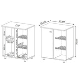 Mueble Auxiliar Praga Cafe 61 cm con Una Puerta y Canasta - Muebles Organizadores | Bylmo