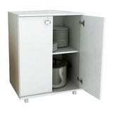 Mueble Auxiliar Bélgica Blanco 61 cm con Dos Puertas - Muebles Organizadores | Bylmo