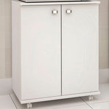 Mueble Auxiliar Bélgica Blanco 61 cm con Dos Puertas - Muebles Organizadores | Bylmo