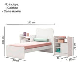Cama Cuna Janeiro 193 cm Blanco Transformable - Camas | Bylmo