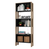 Biblioteca Fortaleza Negro 66 cm con Entrepaños - Repisas y Percheros | Bylmo