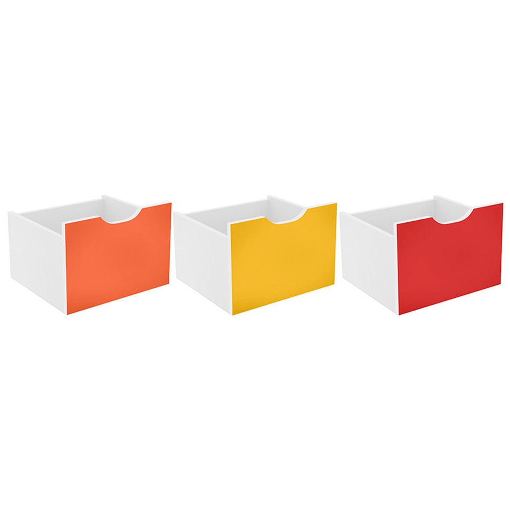 Arrimo Recife Blanco 108 cm con Tres Cajones Multicolor - Repisas y Percheros | Bylmo