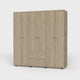 Closet Bariloche Rovere 170x180cm con 2 Cajones con 4 Entrepaños