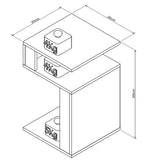 Mesa Guadalupe Cafe y Negro 35 cm - Mesas | Bylmo