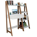 Escritorio Montreal Cafe 126 cm con Biblioteca - Escritorios y Archivadores | Bylmo