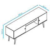 Rack Niagara Blanco 150 cm con Dos Puertas - Muebles para TV | Bylmo