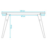 Escritorio Canes Cafe 135 cm Minimalista - Escritorios y Archivadores | Bylmo