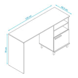 Escritorio Italia Blanco 135 cm con Puerta y Entrepaños - Escritorios y Archivadores | Bylmo