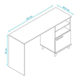 Escritorio Italia Cafe 135 cm con Puerta y Entrepaños - Escritorios y Archivadores | Bylmo