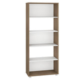 Biblioteca Ibiza Roble y Blanco 68 cm con Entrepaños - Repisas y Percheros | Bylmo